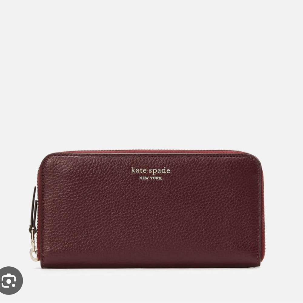 NWT Kate Spade Grenache Veronica Pebbled Leather Wallet